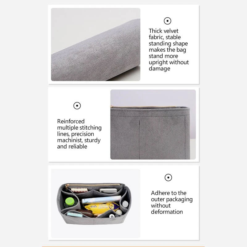 Alcantara Bag Organizer For Hermes best